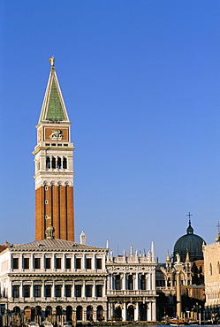 St. Mark's campanile, Venice, UNESCO World Heritage Site, Veneto, Italy, Europe