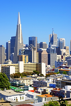 Downtown and TransAmerica Building, San Francisco, California, United States of America, North America