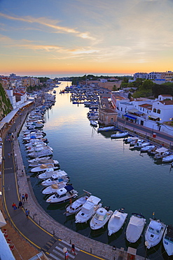 Historic old harbor, Ciutadella, Menorca, Balearic Islands, Spain, Mediterranean, Europe