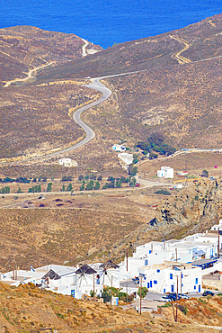 View of Chora village, Chora, Serifos Island, Cyclades, Greek Islands, Greece, Europe