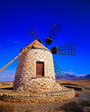 Old Windmill near Tefia, Fuerteventura, Canary Islands, Spain