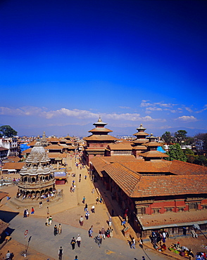 Aerial view of Durbar Square, Patan, Nepal