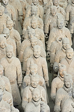 Terracotta Army, guarded the first Emperor of China, Qin Shi Huangdi's tomb, Xian, Lintong, Shaanxi, China, Asia