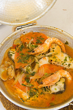 Speciality dish of Cataplana, Algarve, Portugal, Europe
