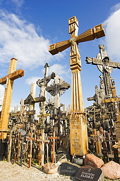 Hill of Crosses (Kryziu Kalnas), thousands of memorial crosses, a tradition of planting crosses since the 14th century, Lithuania, Baltic States, Europe