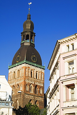 Dome of Evangelical Lutheran Cathedral, Old Town, UNESCO World Heritage Site, Riga, Latvia, Baltic States, Europe 