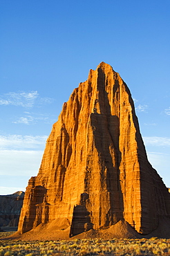 Sunrise at the Temple of the Sun in Cathedral Valley, Capitol Reef National Park, Utah, United States of America, North America