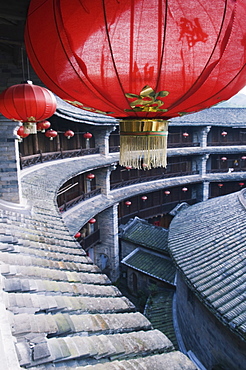 Hakka Tulou round earth buildings, Zhenchenglou, UNESCO World Heritage Site, Fujian Province, China, Asia