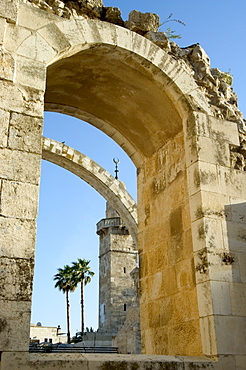 Arch of the Hurva Synagogue, Old Walled City, Jerusalem, Israel, Middle East