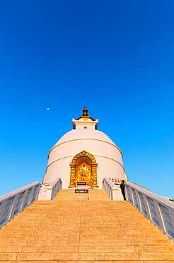 World Peace Pagoda, Pokhara, Pokhara Valley, Nepal, Asia