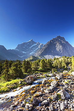 Mountain stream, Fan Mountains, Tajikistan, Central Asia, Asia