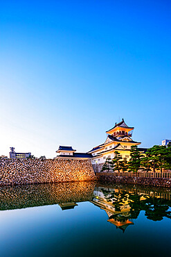 Toyama Castle (Azumi Castle), built in 1543, Toyama, Toyama prefecture, Honshu, Japan, Asia