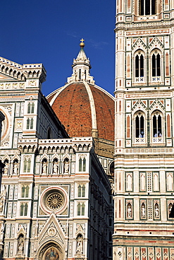 Christian cathedral, the Duomo and bell tower (Campanile), Florence, UNESCO World Heritage Site, Tuscany, Italy, Europe