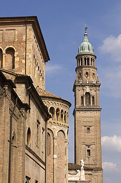 Duomo (Cathedral) and San Giovanni church Bell Tower, Parma, Emilia-Romagna, Italy, Europe