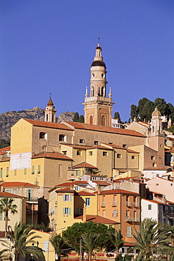 Town of Menton, Alpes Maritimes, Provence, Cote d'Azur, French Riviera, France, Europe