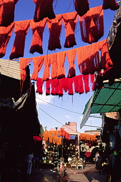 Street in the souk, Marrakesh (Marrakech), Morocco, North Africa, Africa