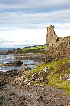 The 13th century Dunure Castle, built by Clan Kennedy, Carrick Coast, Ayrshire, Scotland, United Kingdom, Europe