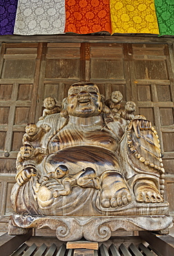 Buddha Statue, Yamadera Temple (Risshaku-ji) on Mount Hoju, Northern Honshu (Tohoku), Japan, Asia