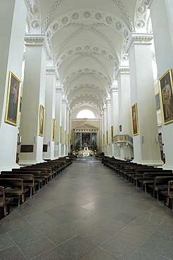 Interior of the cathedral, Vilnius, Lithuania, Baltic States, Europe