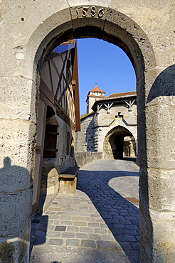 Spitalbastei or Spitaltor (Spital Bastion or Gate), Rothenburg ob der Tauber, Bavaria (Bayern), Germany, Europe