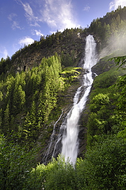 Stuibenfall, Tyrol's highest waterfall, Otztal valley, Tyrol, Austria, Europe