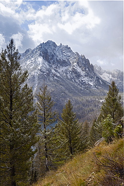 Snow-capped Sawtooth Mountains, near Redfish Lake, Rocky Mountains, Idaho, United States of America, North America