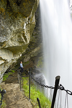 Storsaeterfossen waterfall, near Geiranger, More og Romsdal, Norway, Scandinavia, Europe