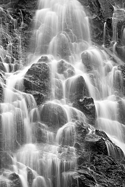 Detail of Horsetail Falls, near Valdez, Alaska, United States of America, North America