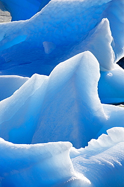 Iceberg patterns, Lago Grey, Torres del Paine National Park, Patagonia, Chile, South America