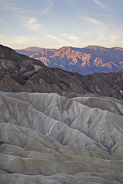 First light at Zabriskie Point, Death Valley National Park, California, United States of America, North America