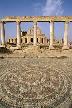 The theatre, Sabrata (Sabratha), UNESCO World Heritage Site, Tripolitania, Libya, North Africa, Africa