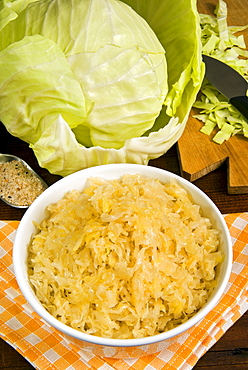 Sauerkraut (sour cabbage), a traditional German dish, Germany, Europe