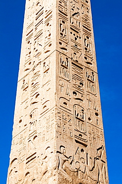 Egyptian obelisk of Ramesses II, Piazza del Popolo, Rome, Lazio, Italy, Europe