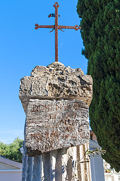 Capalbio’s cemetery, Column of Brigand Domenico Tiburzi (1896) Tuscan Robin Hood, Capalbio, Province of Grosseto, Tuscany, Italy