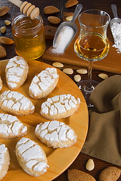 Italian cakes, Ricciarelli of Siena, Tuscany, Italy, Europe