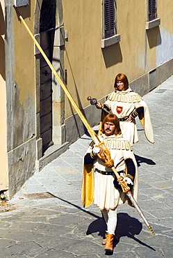 Medieval parade of Giostra del Saracino, Arezzo, Tuscany, Italy, Europe