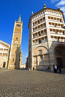 The Duomo and the Baptistry, Parma, Emilia Romagna, Italy, Europe