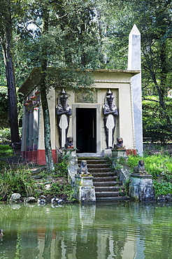 Egyptian temple, Giardino Stibbert, Florence (Firenze), UNESCO World Heritage Site, Tuscany, Italy, Europe