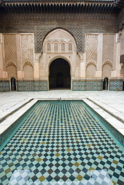 Ben Youssef Medersa (Koranic School), UNESCO World Heritage Site, Marrakech (Marrakesh), Morocco, North Africa, Africa