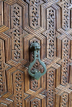 Handle of the main door, Marrakech Museum, Marrakech (Marrakesh), Morocco, North Africa, Africa