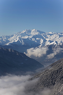 Val Vigezzo (Vigezzo Valley) with Mount Rosa in the distance, Piedmont Region, Italy, Europe