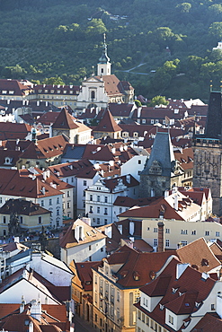 Elevated view over the city of Prague, Czech Republic, Europe