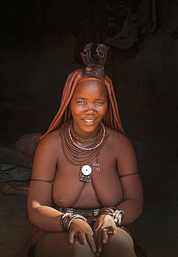 Himba woman, Kaokoland, Namibia, Africa