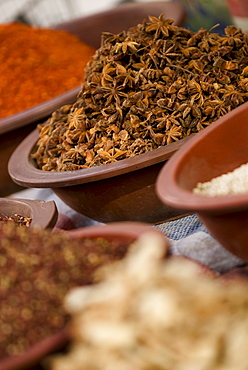 Spices for sale, Dunhuang, Gansu, China, Asia