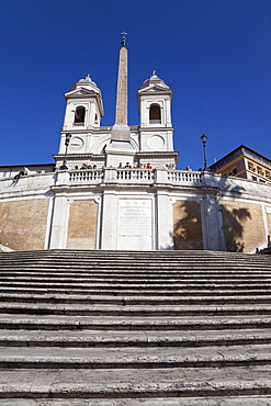 Spanish Steps and Trinita dei Monti church, Rome, Lazio, Italy, Europe