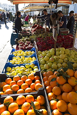 Fruit stall in market in Alberobello, Puglia, Italy, Europe