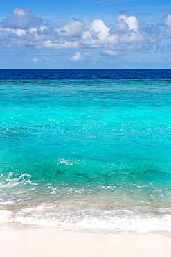 The crystal clear water of the Indian Ocean in the Maldives, Indian Ocean, Asia