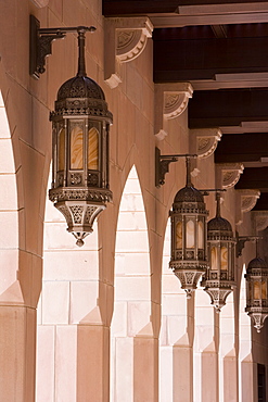 Detail in Al-Ghubrah or Grand Mosque, Muscat, Oman, Middle East