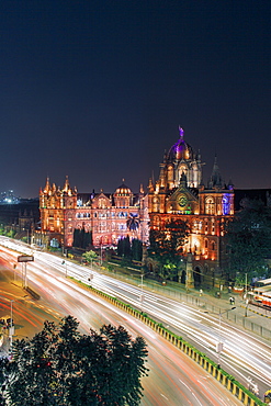 Chhatrapati Shivaji Maharaj Terminus railway station (CSMT), formerly Victoria Terminus, UNESCO World Heritage Site, Mumbai, Maharashtra, India, Asia