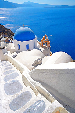 Church in Oia, Santorini Island, Cyclades, Greek Islands, Greece, Europe